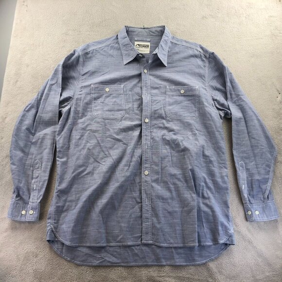 Mountain Khakis Mens Shirt Size XL Button-Up Long Sleeve Blue Jackson Hole - Picture 10 of 11